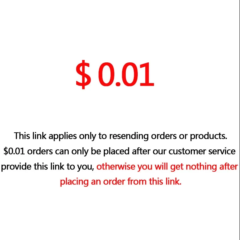 $0.01This link applies only to resending orders or products