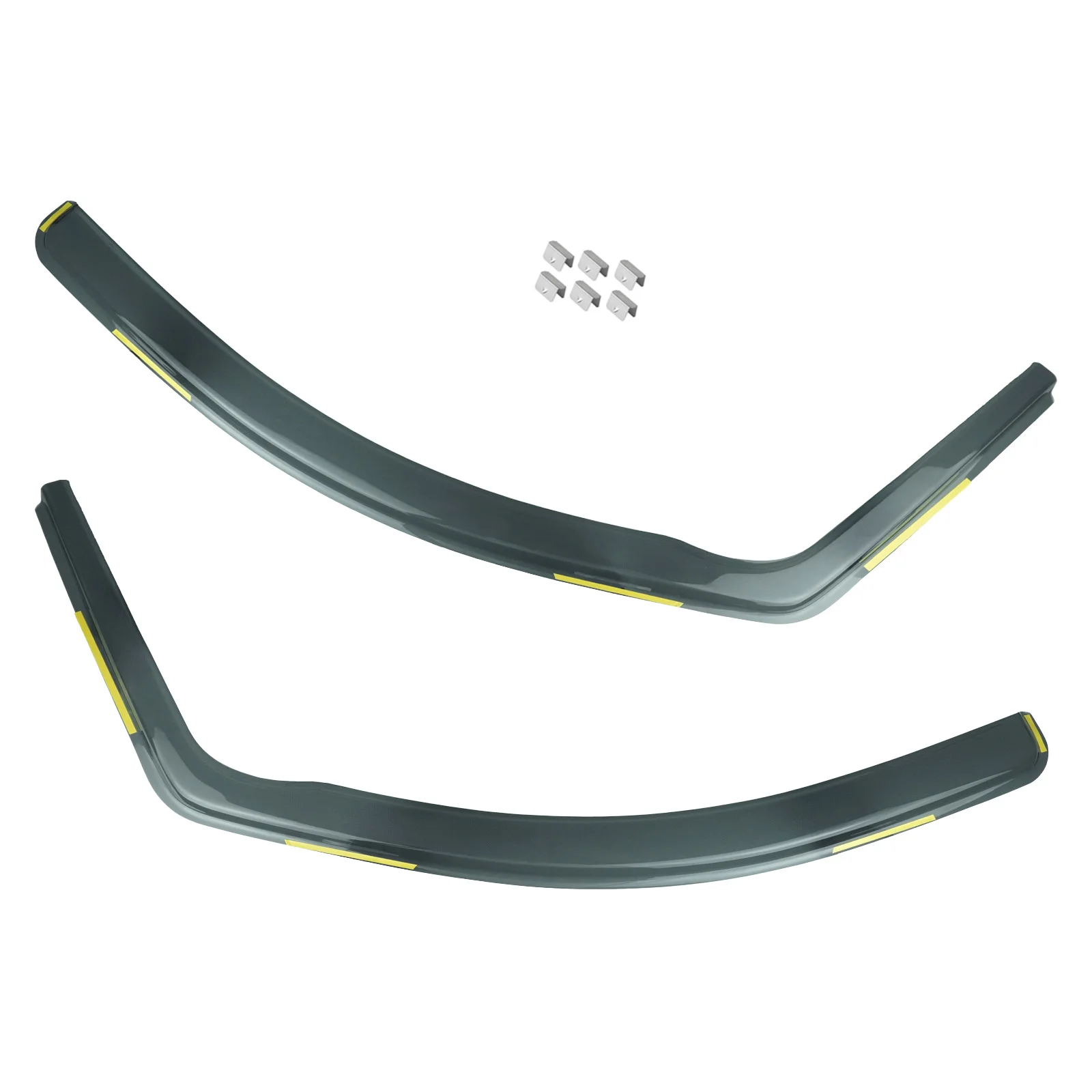2pcs Tint Front Window Wind Rain Sun Guard Deflectors Protector Tea Translucent For Mercedes Vito Viano W639 Van 2003-2014
