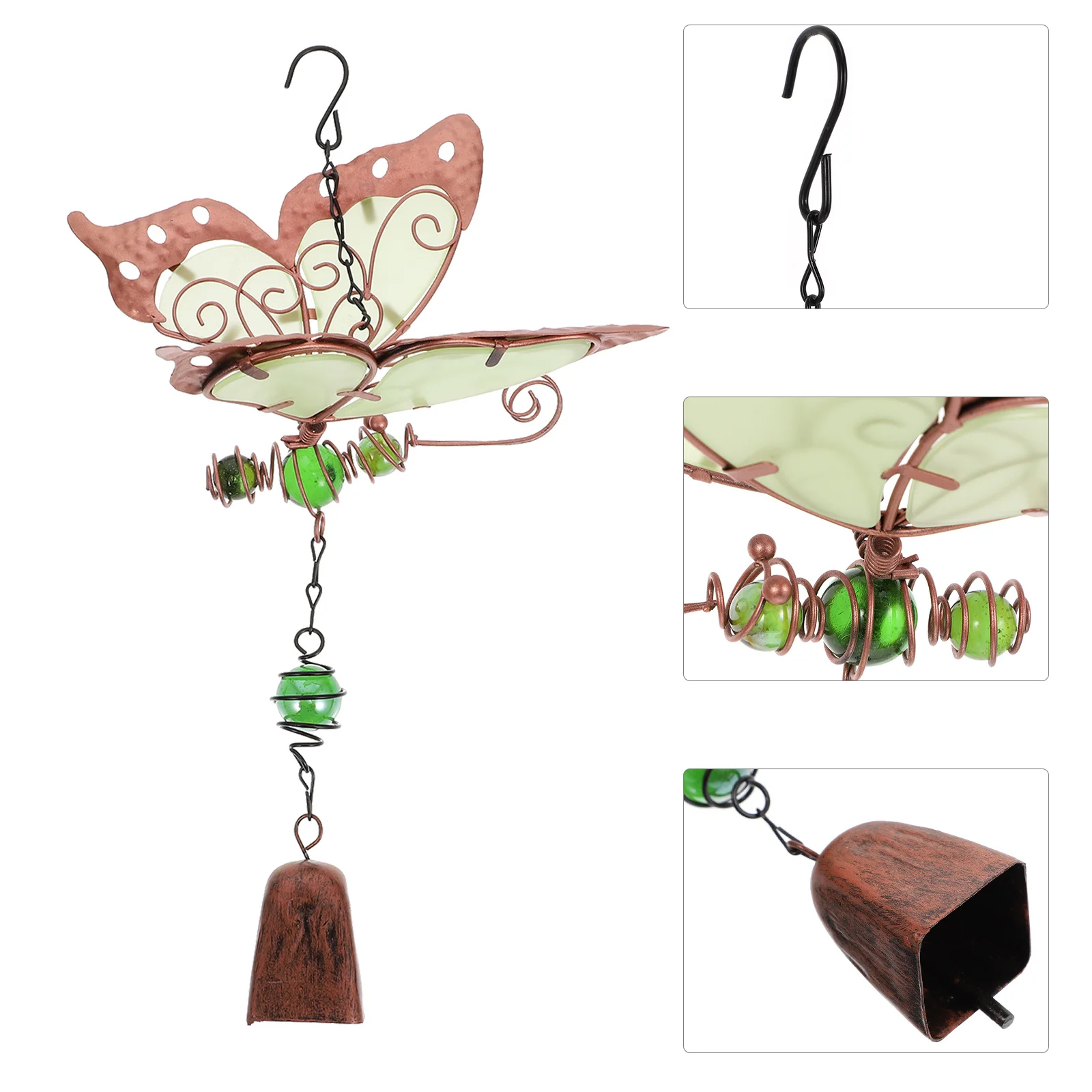 

Luminous Wind Chime Creative Balcony Hanging Decor Durable Acrylic Material Compact Size Pleasant Sound Garden Yard Outdoor