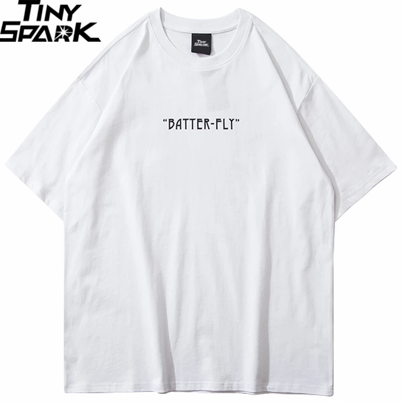 Hip Hop Oversize T Shirt Men  Streetwear Harajuku Color Butterfly Tshirt Short Sleeve Cotton Loose HipHop T-Shirt Plus Size