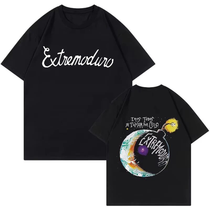 Unisex Fashion Rock Band Extremoduro Print Short Sleeve Kids T Shirt Men Graphic Vintage T-Shirt Y2k Hip Hop Tees Tops Clothes