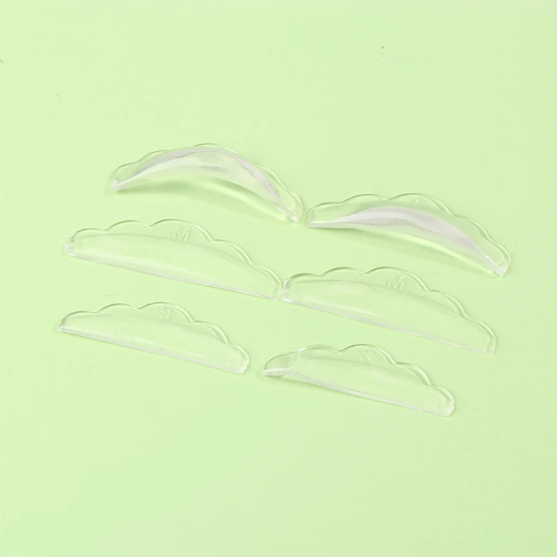 3 Pair Transparent Eyelash Lift Shields Perm Silicone Pads Eyelash 3D Eyelash Extension Tool Accessories