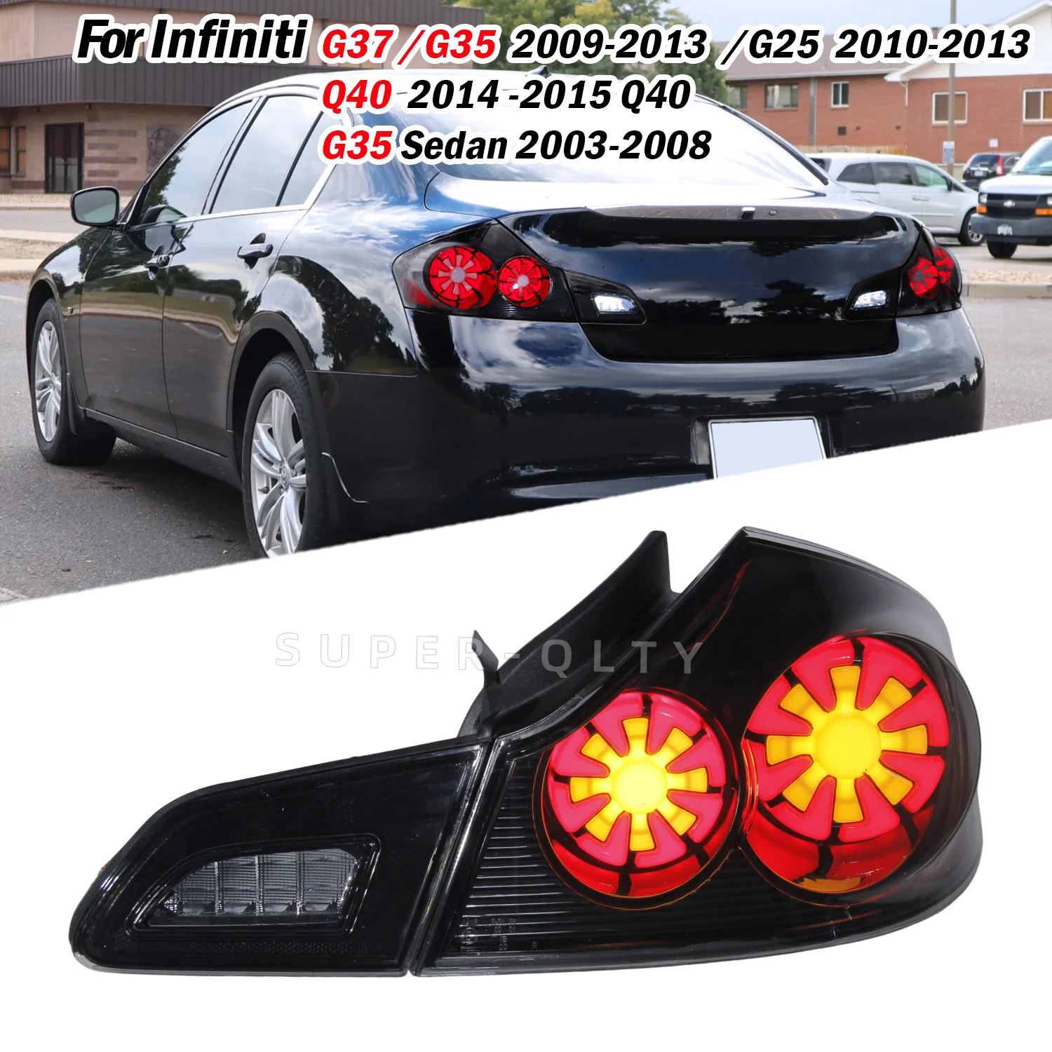 

Задние фонари для Infiniti G37 G35 2009-2013, обновленный задний фонарь в сборе G25 2010-, Q40 2014-2015.Skyline V36/G35 Sedan 2003-2008 гг.
