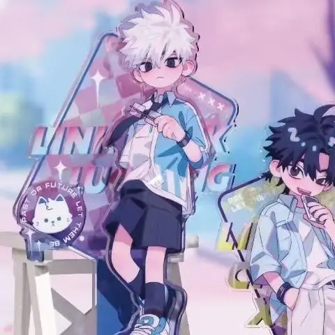 أنيمي لينك انقر الاكريليك الشكل تشارلز لوكاس الوقوف عمل تحصيل لعبة سطح المكتب ديكور المنزل #5