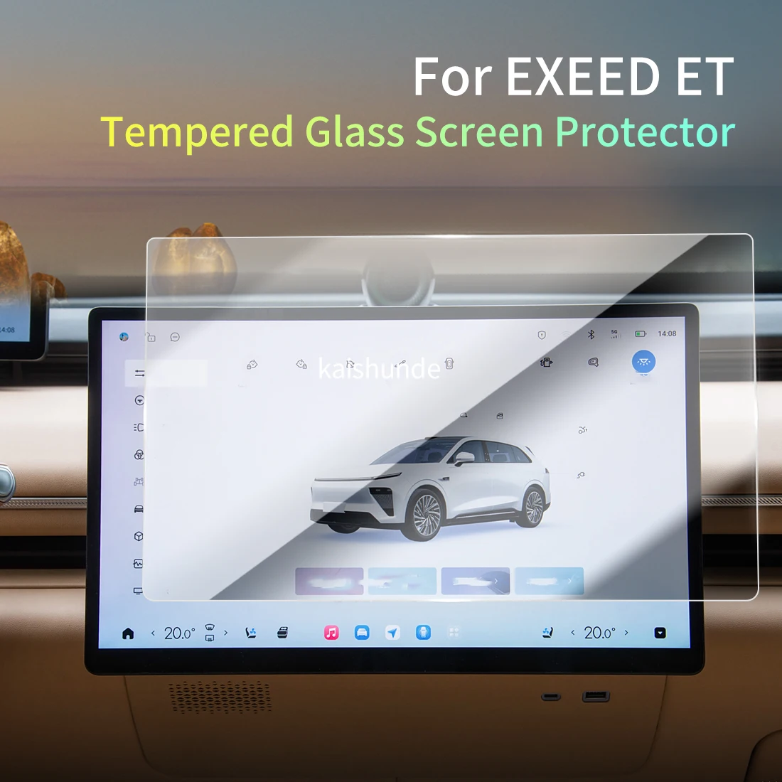 

Car Stickers Meters Protector For24 Star Path EXEED ET Tempered Glass Protective Film Display Navigation Vehicle