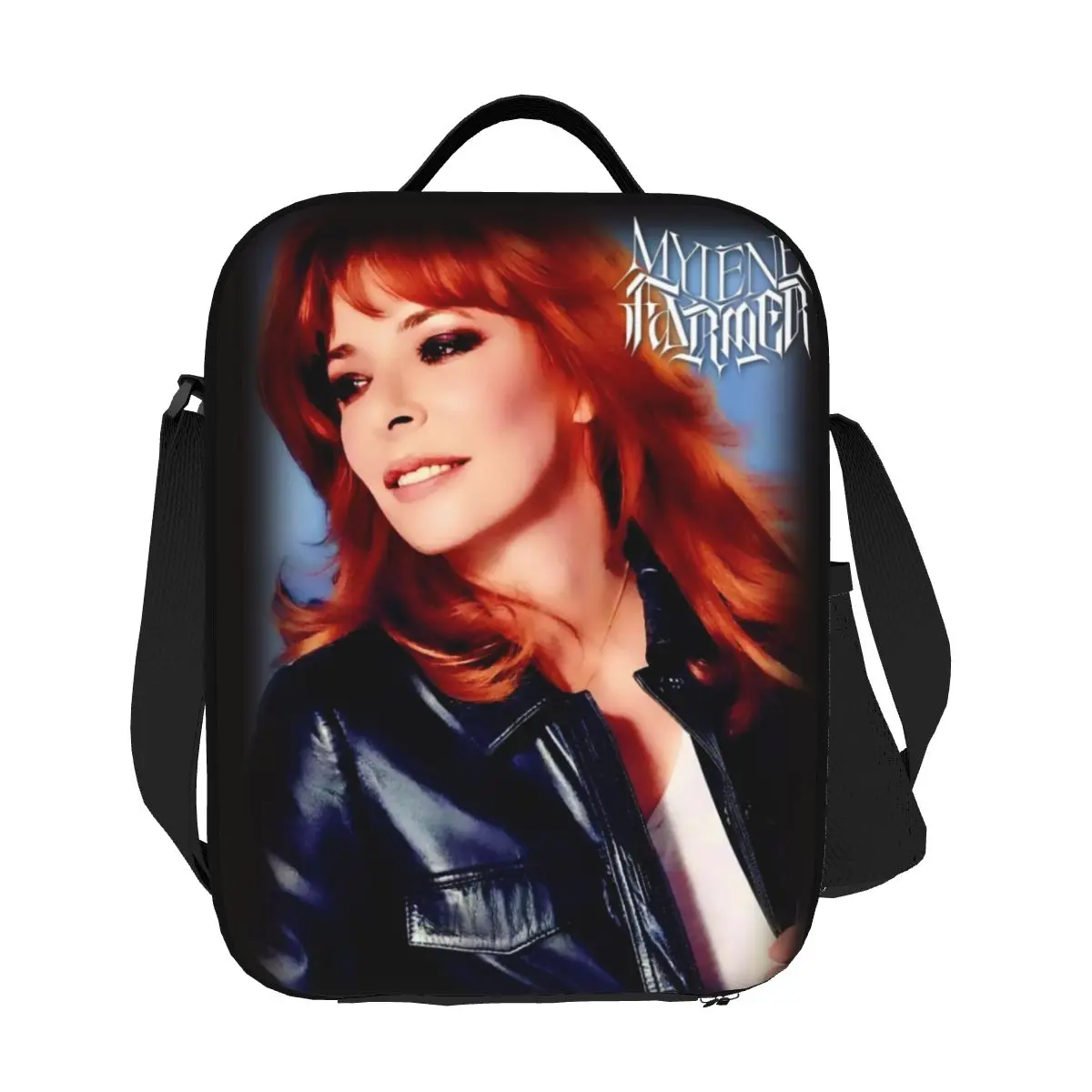 

Custom Mylene Farmer French Singer Actor Insulated Lunch Bags for School Office Portable Cooler Thermal Lunch Box Women Kids