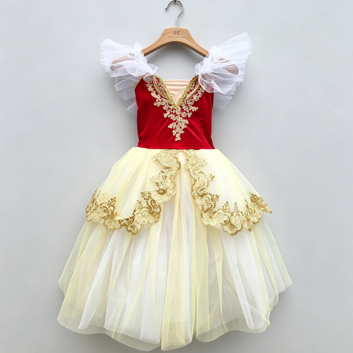 children‘s Red Romantic Giselle Performance Ballerina Dress Girls Ballet Dress Swan Dance Costume Ballet Skirts  Party Dress