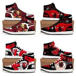 Naruto Anime Akatsuki High-Tops Sneakers Casual Shoes Basketball Shoes Cartoon Printing Comfortable Flat Shoes Men Birthday Gift