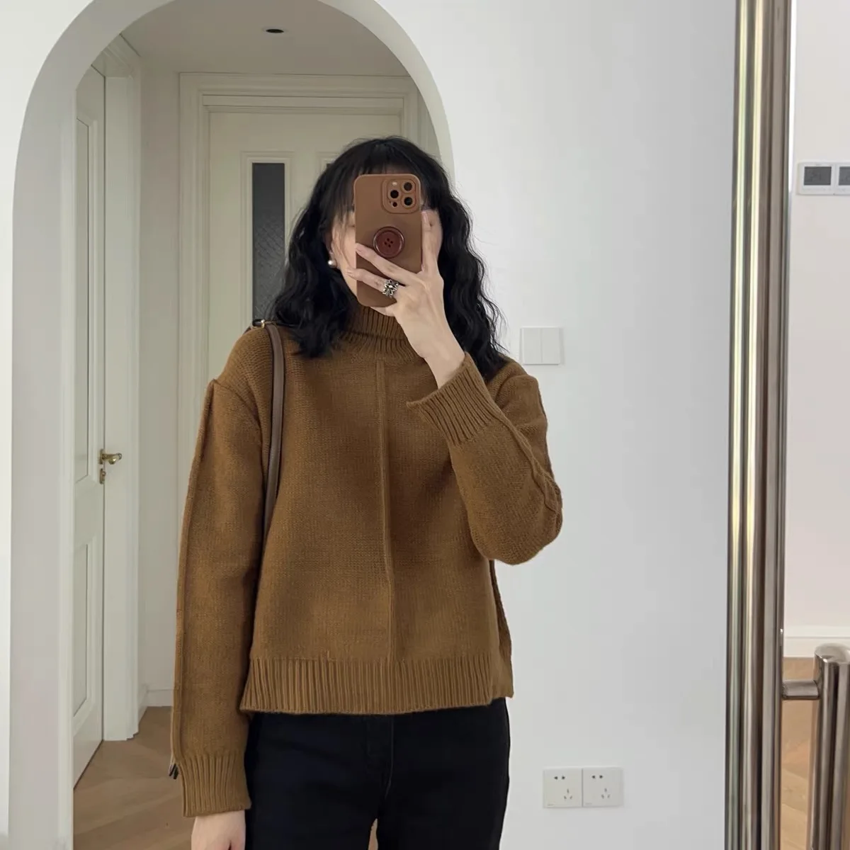 

Loose High Collar Sweater Hong Kong Sle Winter New Arrival Women's Knittedwear Warm Thermal Long Sve Full Length C...