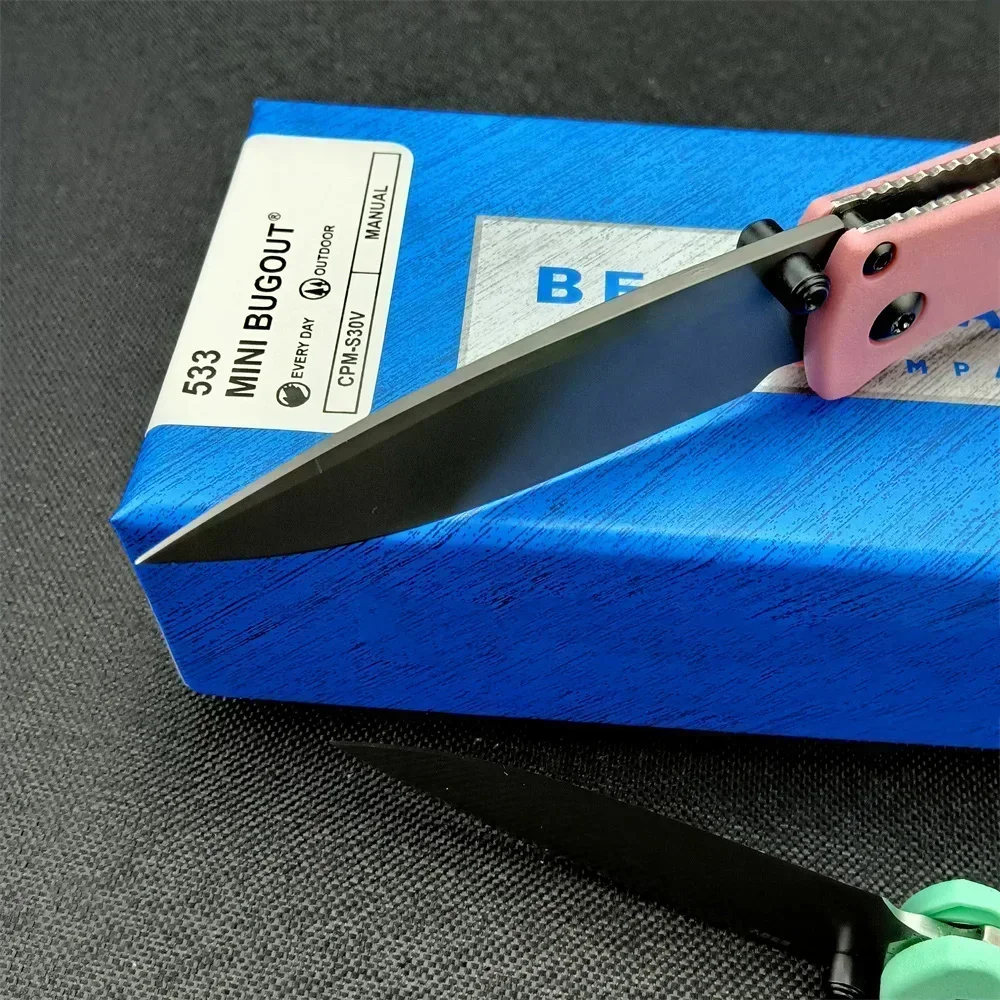 BM 533 Bugout EDC Jackknife 새로운 접이식 포켓 나이프 서바이벌 핸드 툴 화이트/블랙 블레이드 캠핑 전술 칼 야외 Facas