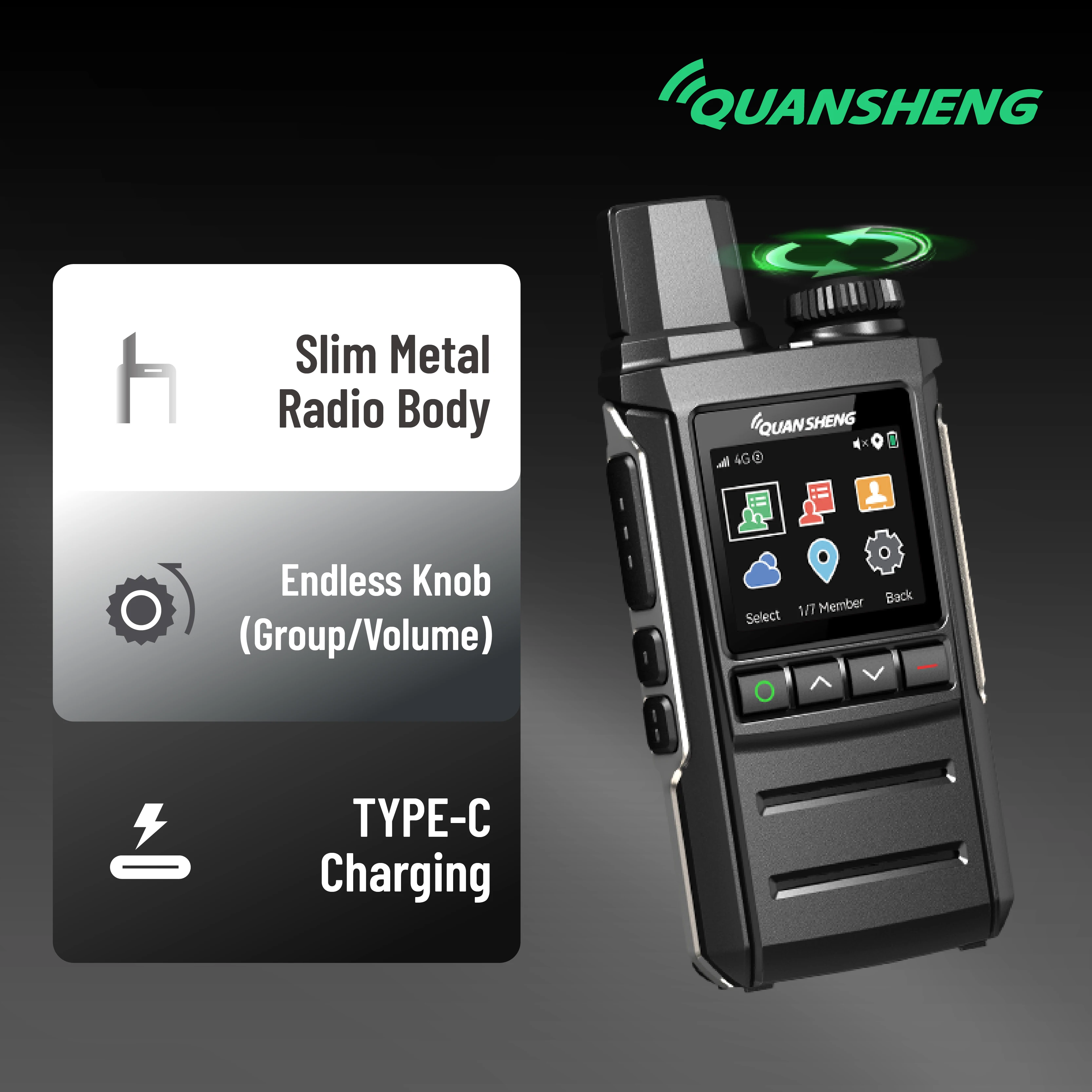 2026 new ultra-thin metal 4G radio PoC Xin POC platform RealPTT XinPoc server Gxinpoc BroadPTT with CE   card YCTEL