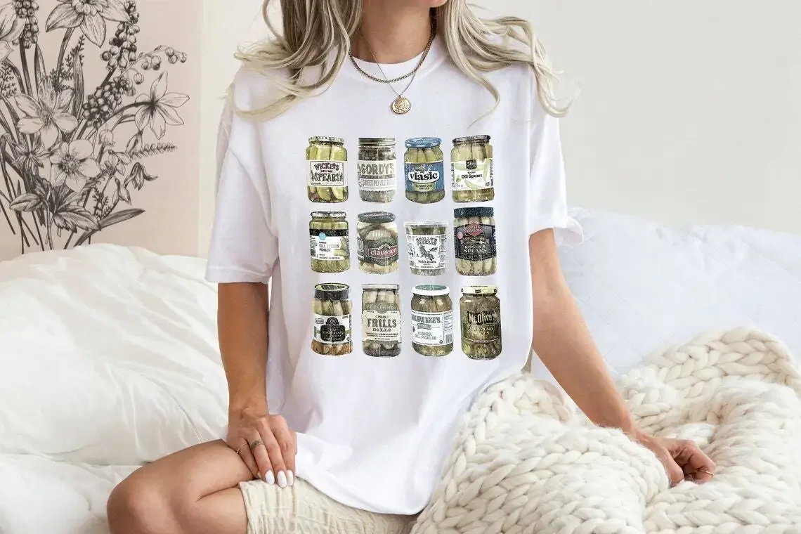 Pickle T-shirt, Vintage Canned Pickles Shirt, Pickle Jar Shirt