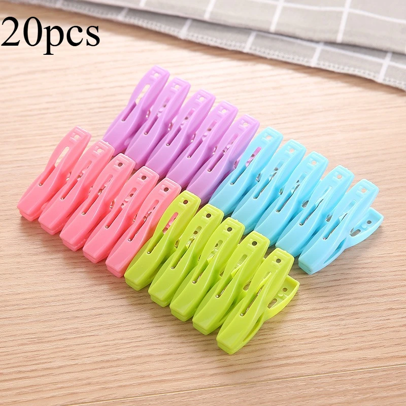 20pcs Four-color Multifunctional Storage Clips