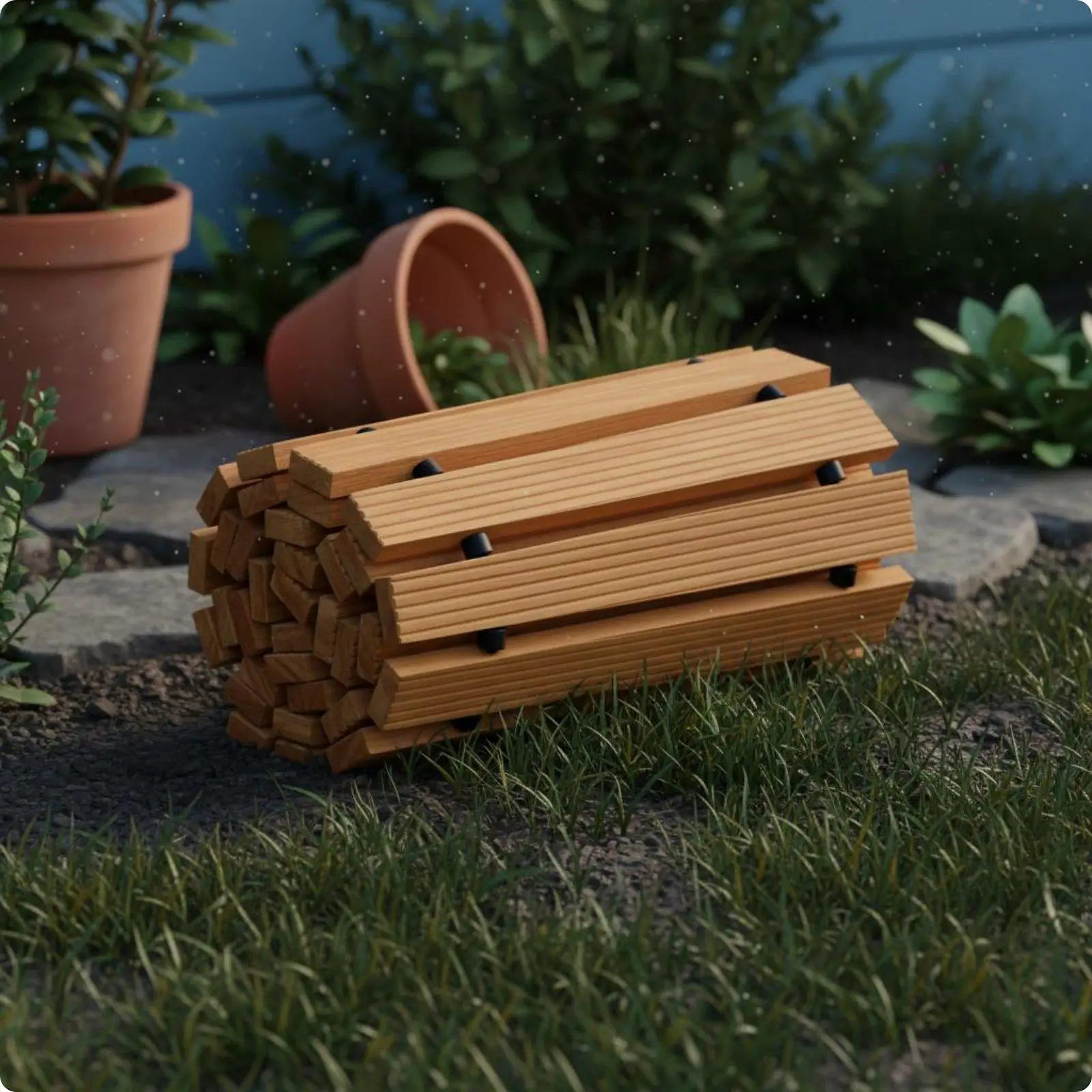 Wooden Path Garden Flooring Portable Outdoor Cedar Pathway Board for Patio Lawn Walk Space