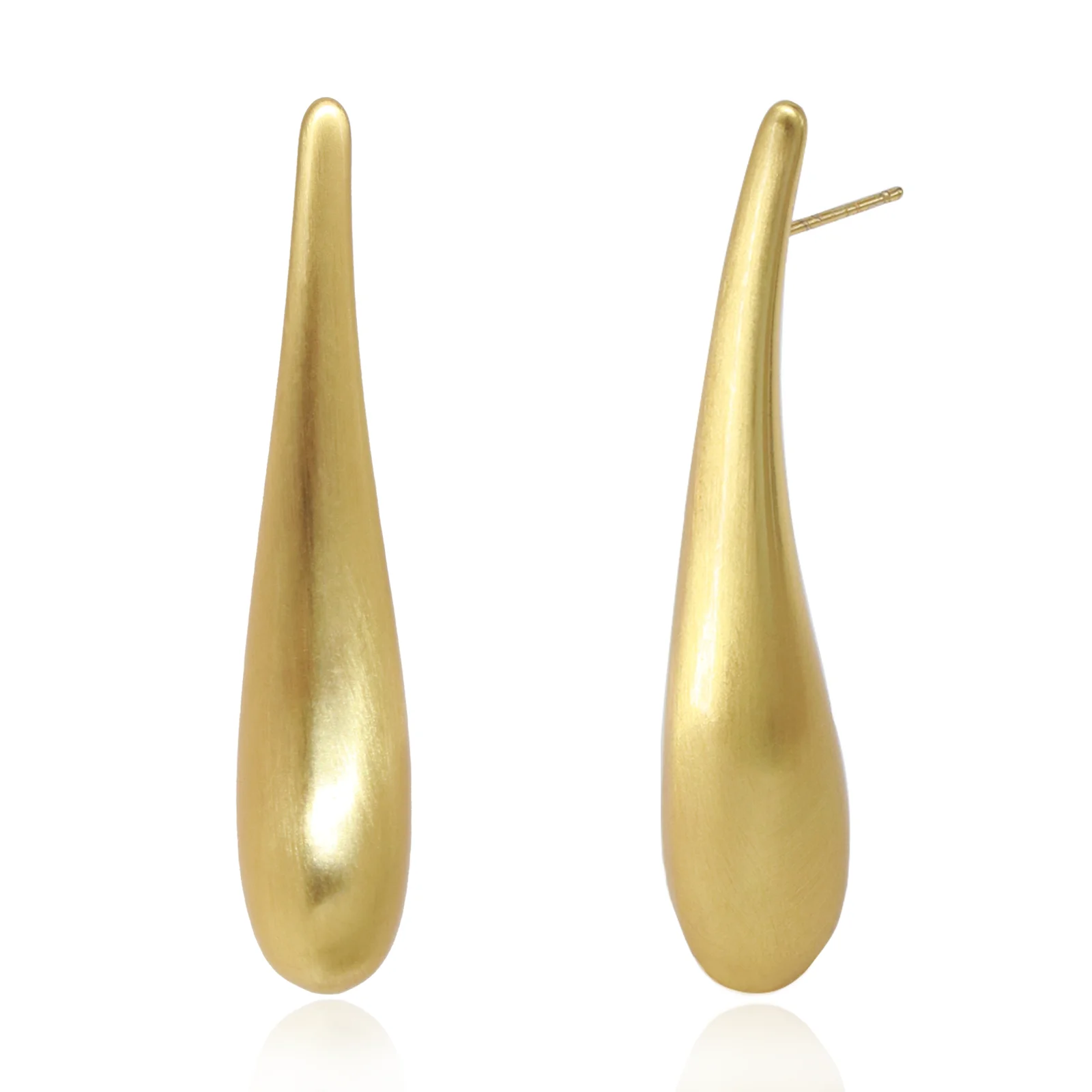 YTJX Design Lange Wassertropfen-Ohrringe für Damen, hochwertige 18 Karat vergoldete Piercing-Ohrringe, modischer, schlichter Party-Schmuck, Geschenk – Detail 4