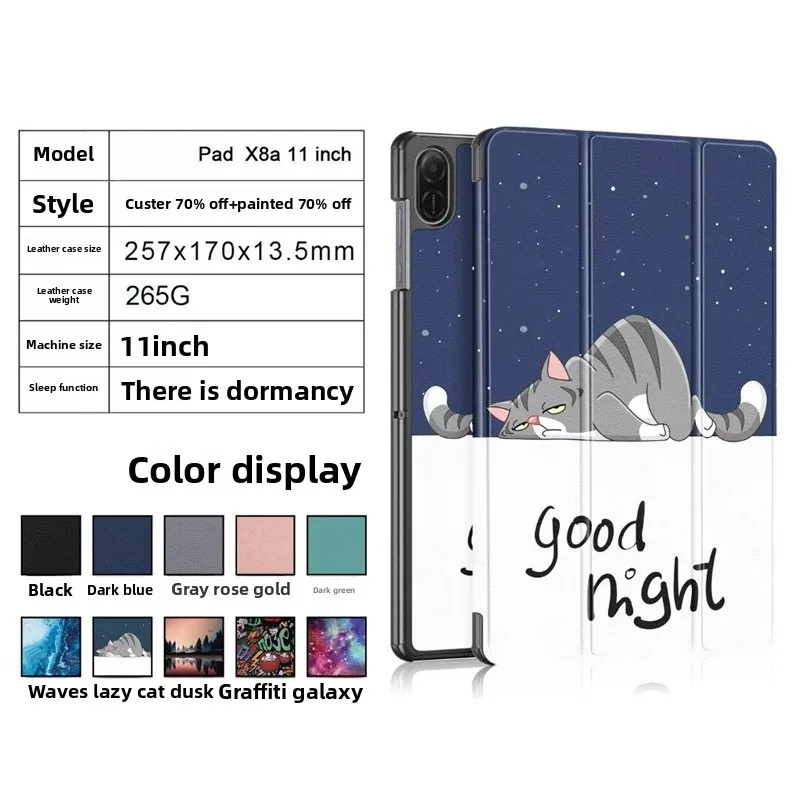 Für Glory Honor PadX8a 11-Zoll-Tablet - Schutzhülle Dreifach Faltbare Hartschale – Detail 1
