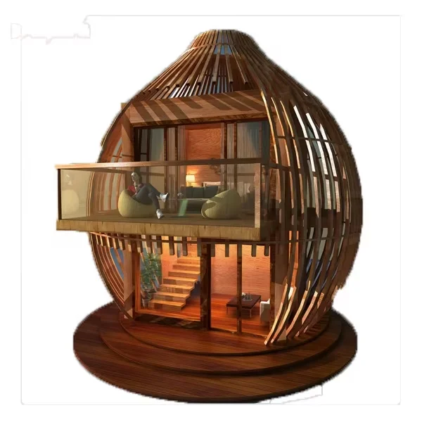 Custom log cabin camping house dream tree house