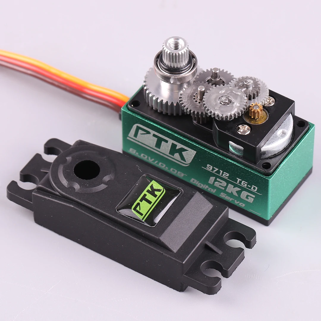 PTK 9712TG-D 12kg Metal Gear Standard Short Body Low Profile Digital Servo RC Car Drift 1:10 1:12 Fix-wing Robot