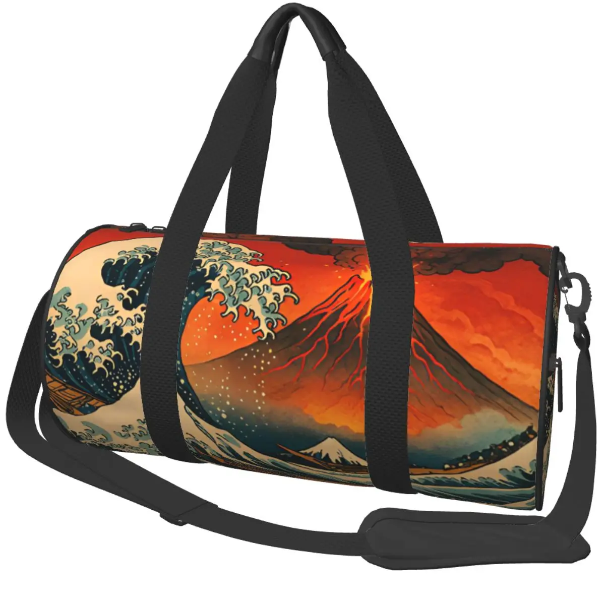 

Спортивные сумки «Великая волна Канагавы», большая вместительная спортивная сумка, водонепроницаемая сумка для пары, дорожная забавная сумка для фитнеса