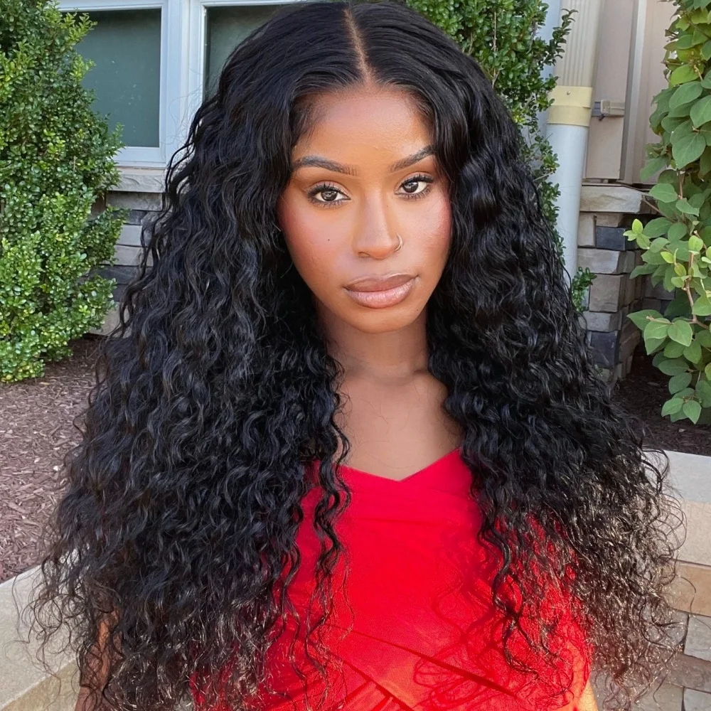 

Real 13x6 HD Lace Front Glueless Wig 15A Super Double Drawn Water Wave HD Lace Full Frontal Melt Skins Brazilian Human Hair Wigs