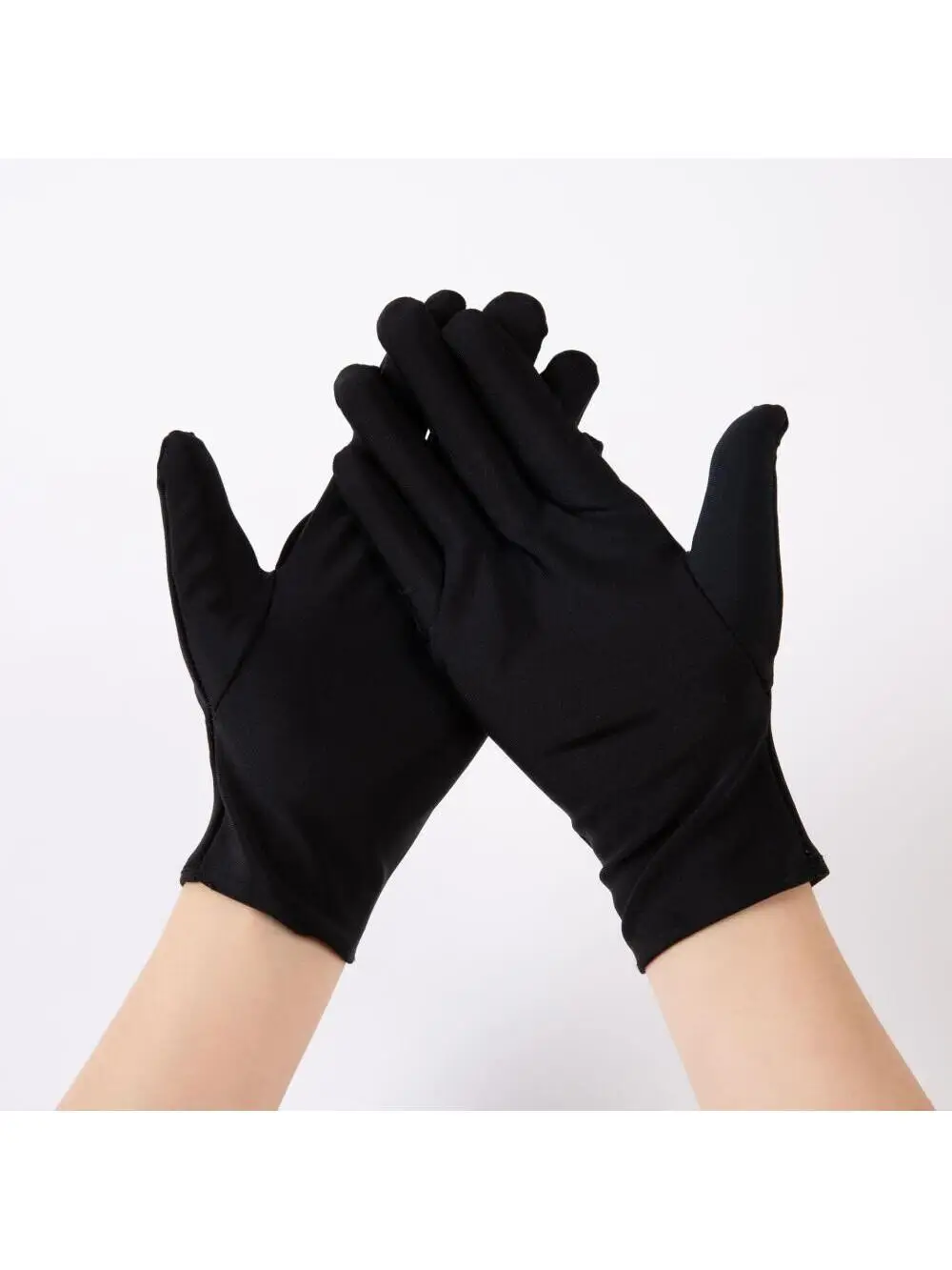 AliExpress 1 Pair FashionGloves Men Black Etiquette Stretch Gloves Bike Motorcycle Thin Pure Silk Liner Gloves