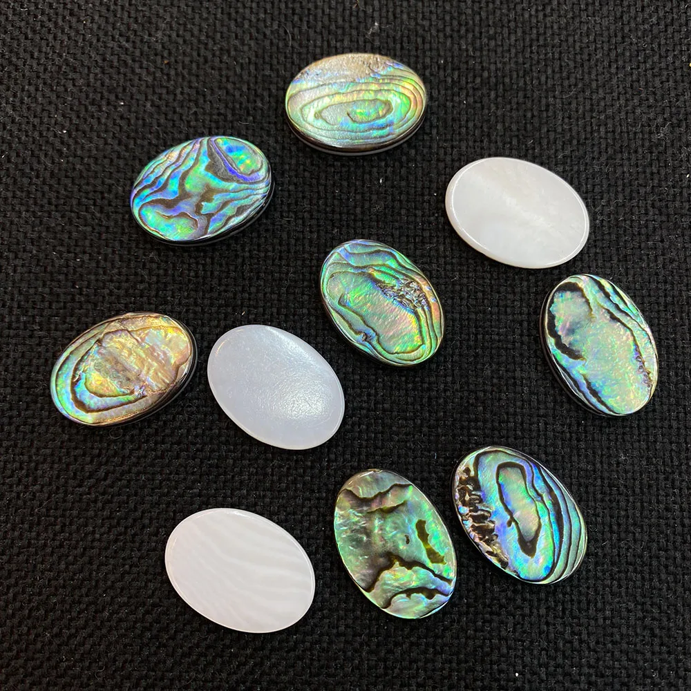 10x14mm Oval Shape Natural Abalone Shell Loose Bead Multicolor   for Jewelry Making Necklace Bracelet Earring Accessory