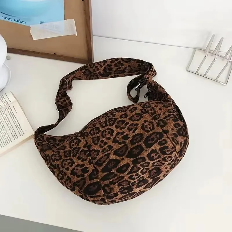 

Zipper Leopard Print High Quality Ladies Shoulder Bags Large Capacity 2025 Hot Sale Crossbody Bags for Women Sewing Thread