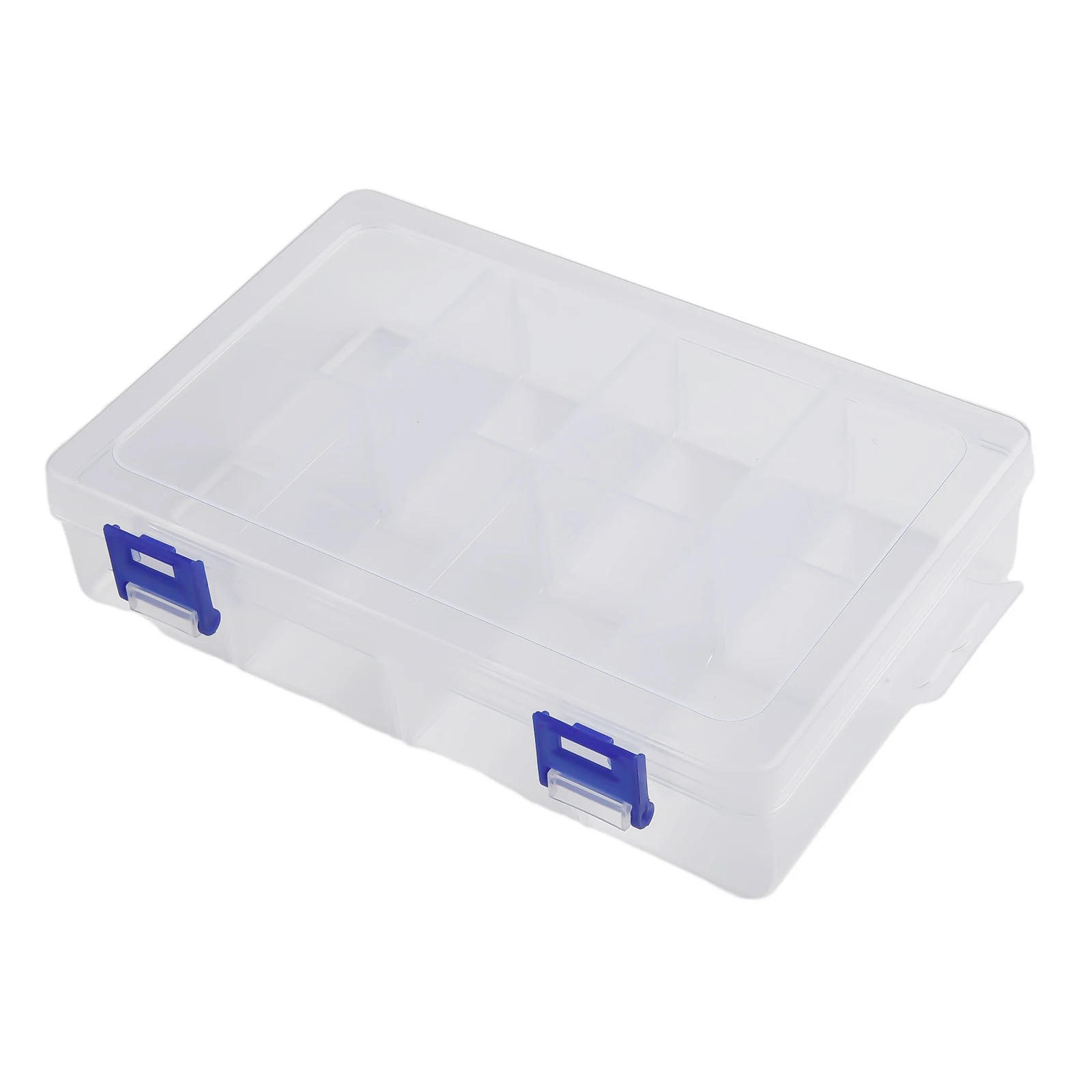 1pc Plastic Storage Box Transparent Adjustable 8 Grids Compartment Jewelry Beads Earring Container Rectangle Box Case