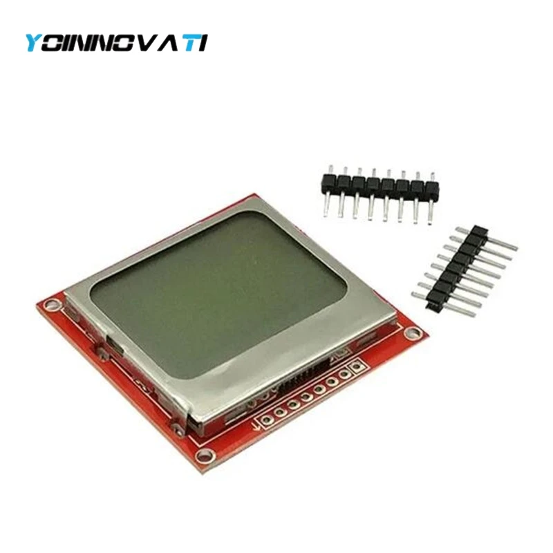 1pcs Smart Electronics LCD Module Display 5110 LCD Red Screen LCD Module Red PCB Screen