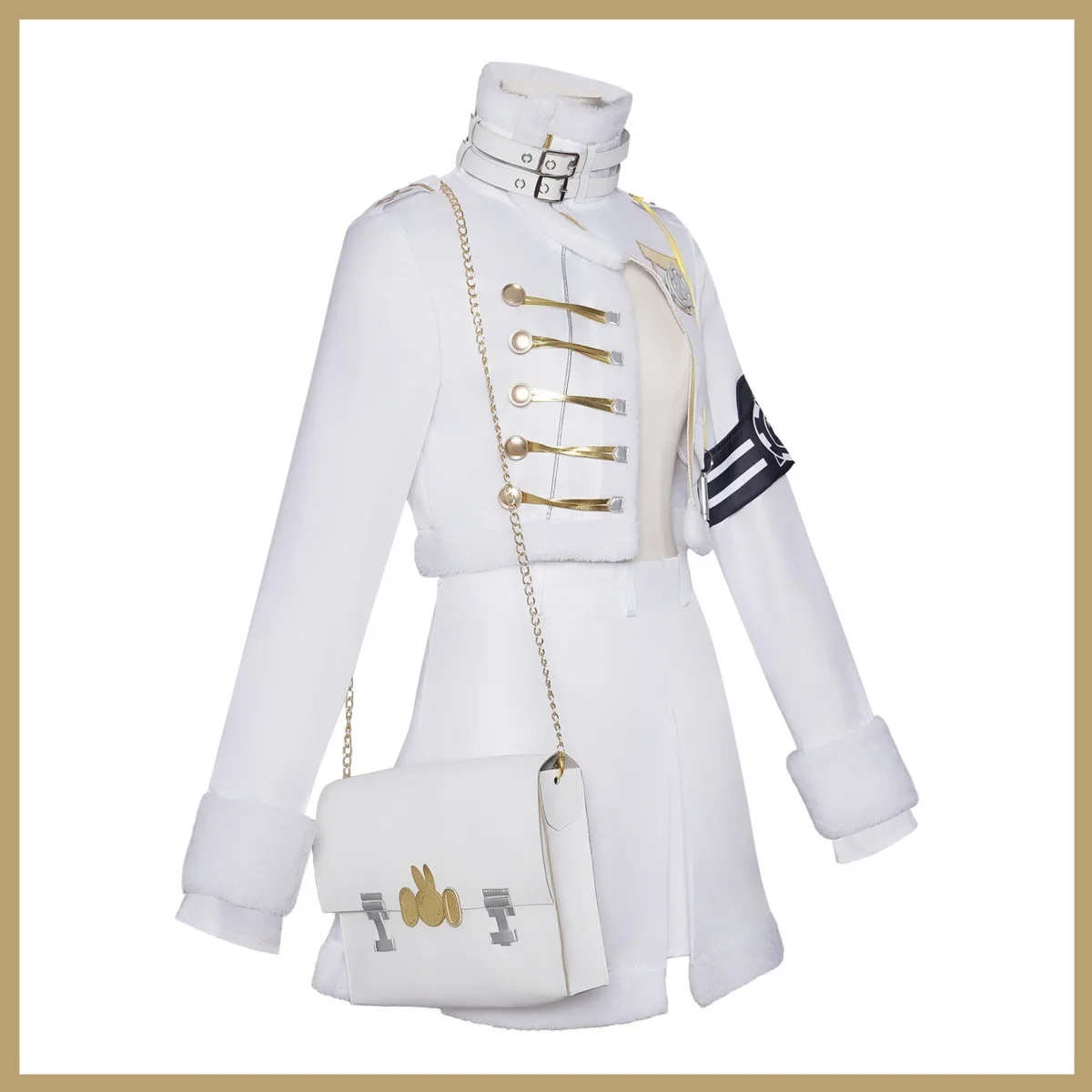 Anime Game Youk Blanc Cosplay Costume Fortune Express White Coat Skirt Hat Bag Wig Adult Woman Sexy Carnival Halloween Suit view 4