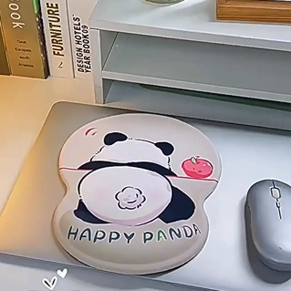 Panda Non-Slip Pad Wrist Rest Hand Support Cartoon Keyboard Pad Cute Soft 3D Antiskid Mice Mat Office Workers