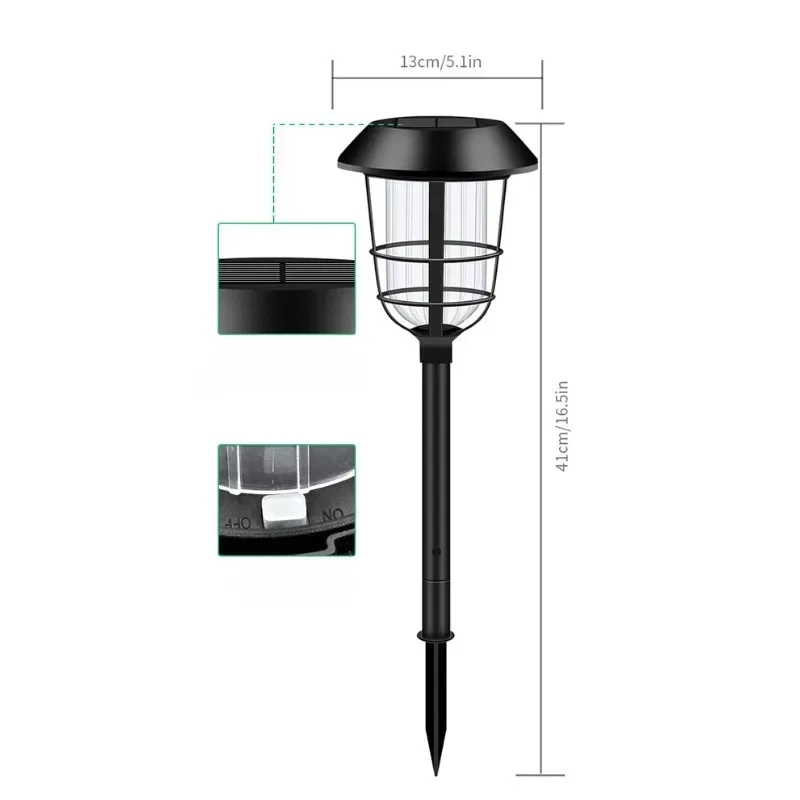 LED Solar Outdoor Pathway Lights Tungsten Filament Bulb Solar Path Walkway Lighting Waterproof Landscape Yard Lawn Driveway