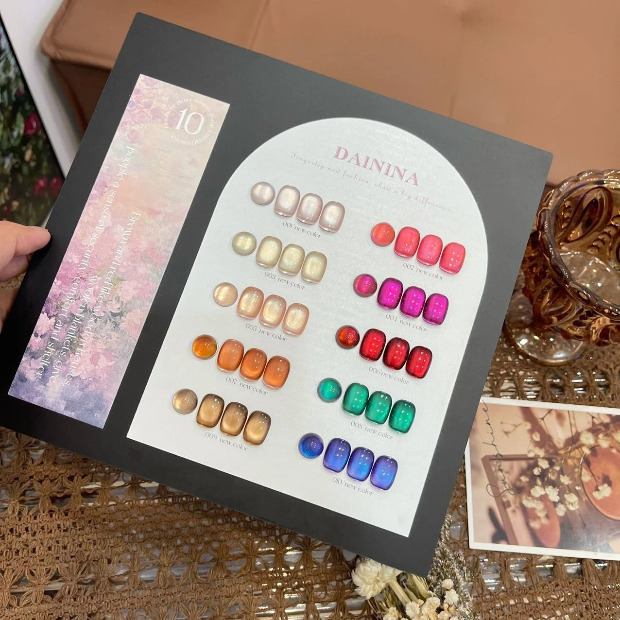 

10Colors 15ml Colorful Cat Magnetic Nail Gel Polish Glass Bead Crystal Semi Permanent Soak Off UV/LED Gel Varnishes for Manicure