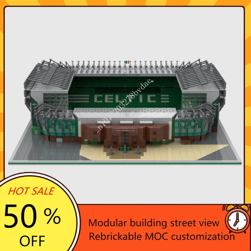 

6991PCS City Hot Selling Street View Moc Modular football club Celtic Park model DIY creative ideas kids Toys birthday Gifts