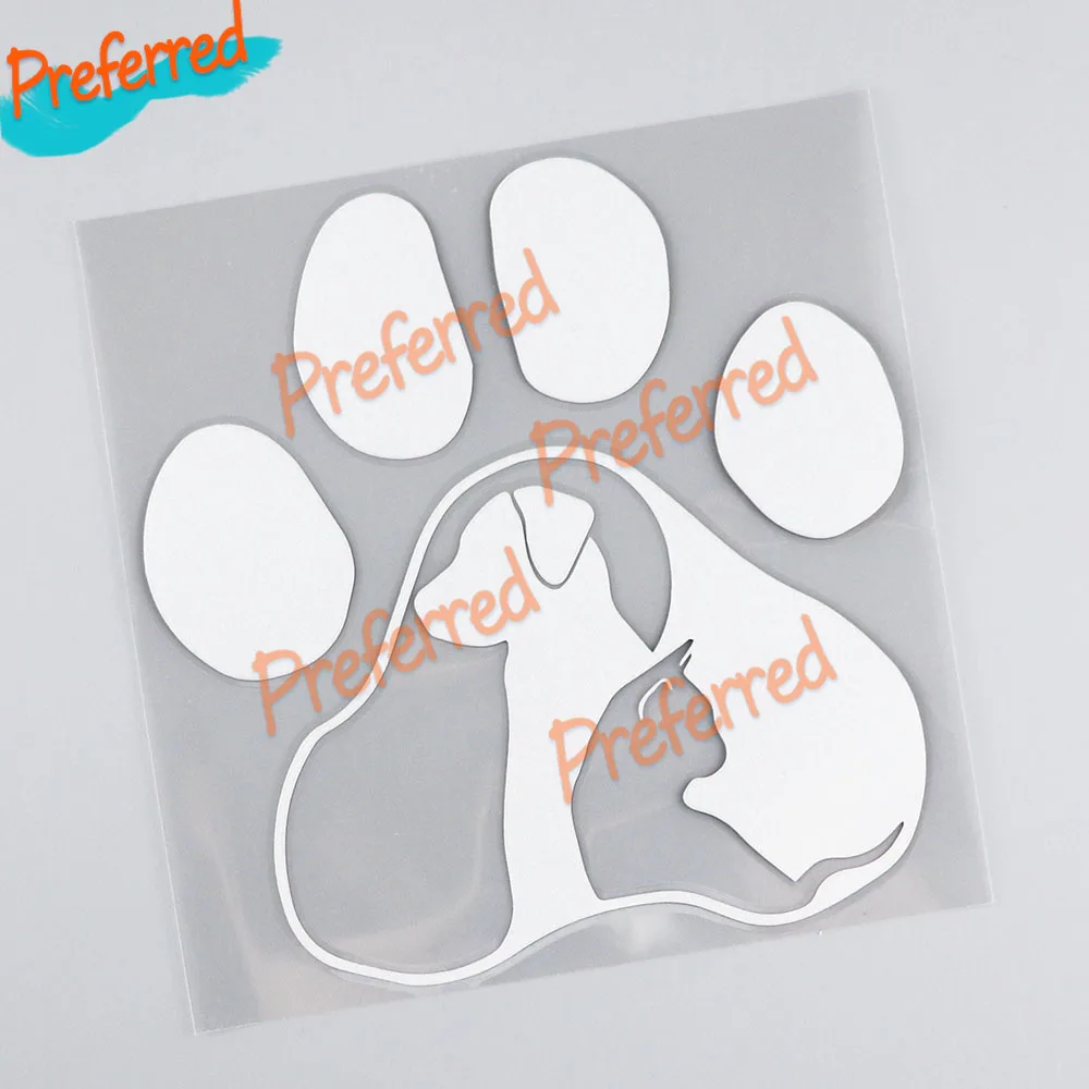 Cat Dog Love Paw Car Sticker Decal Made of Durable Vinyl Waterproof Material, Car/truck Ship/Surf Camper /laptop and Toolbox