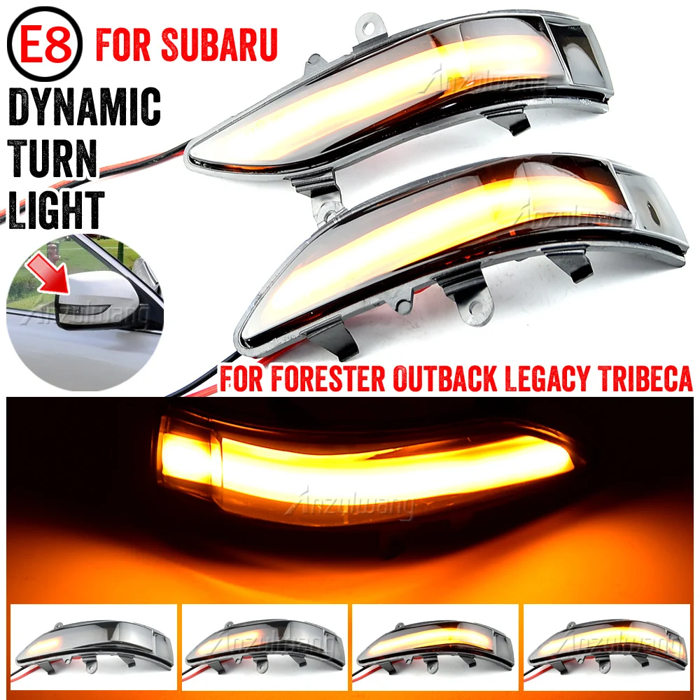 

Car LED Dynamic Turn Signal Lights For Subaru Forester Tribeca Side Mirror Blinker Indicator For Subaru Outback Legacy 2008-2011