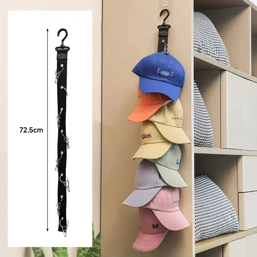 Hanging Metal Clips Hat Rack for Caps Display