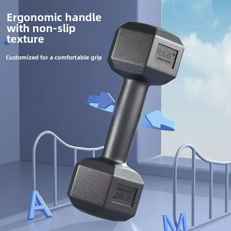 Eco-Friendly Hexagonal Dumbbells 5kg/10kg Pair for Men And Women Home Fitness Equipment Strength Training CrossFit Exercise