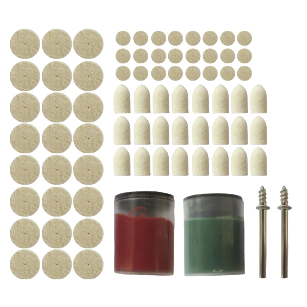

76Pcs Polishing Wheel Set Wool Buffing Mop Kit for Metal Jewelry Glass Automotive Surface Polisher Equipment Polishing Wheel Set