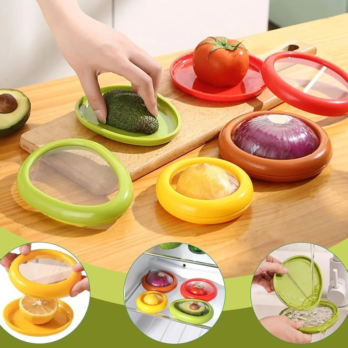 

Silicone Fruit Storage Box, Transparent Film Vegetable And Fruit Sealed Crisper Storage, Reusable Kitchen Crisper Box