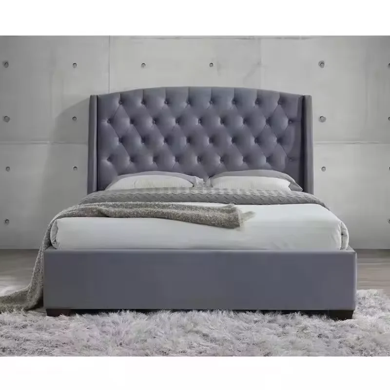 Free Sample Twin Storage Up-holstered Queen Single Double Luxury Lit Complet Cama Matrimonial King Size Bed With Storage