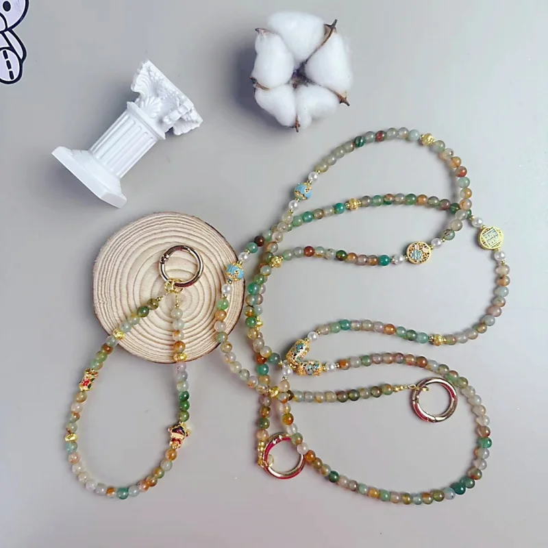 

Original Handmade Phone Chain, fortune bring Creative Pendant, Natural stone Phone Strap, exquisite Bag pendant, keychain