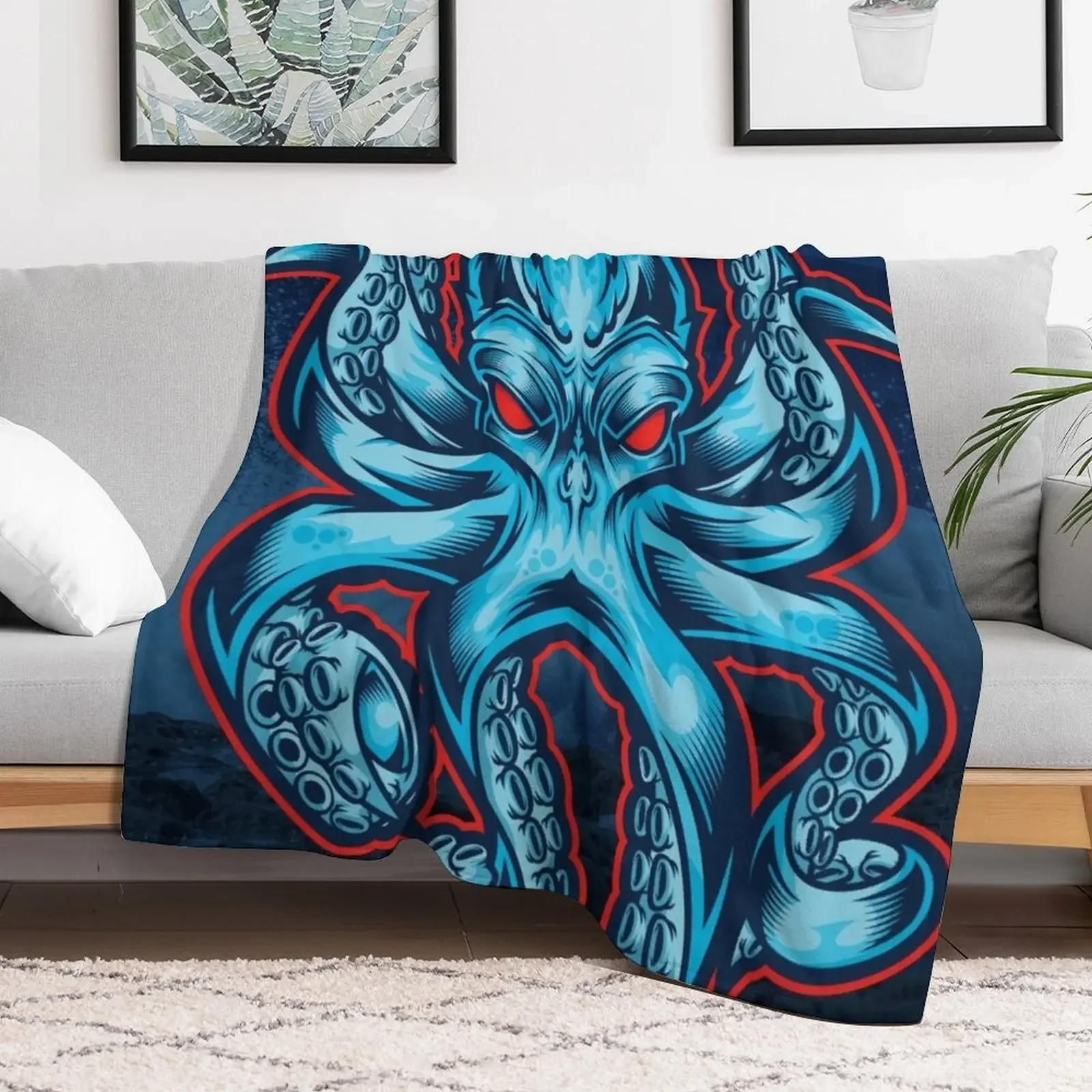 The Kraken Throw Blanket Luxury Throw Summer Custom Beautifuls Blankets