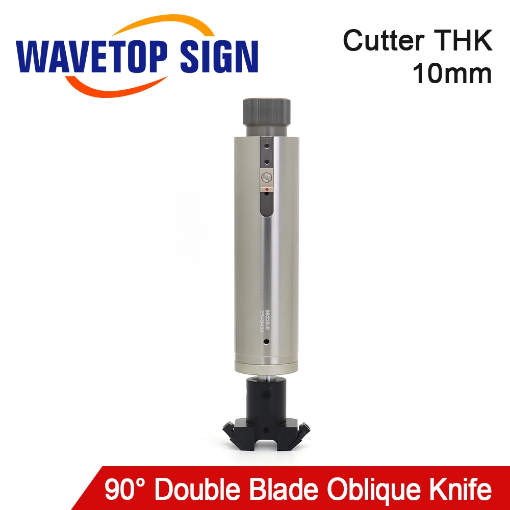 WaveTopSign 90° Double Blade Oblique Knife Cutter Thickness 10mm Vibrating Knife for Soft Glass PVC Honeycomb Board KT Board
