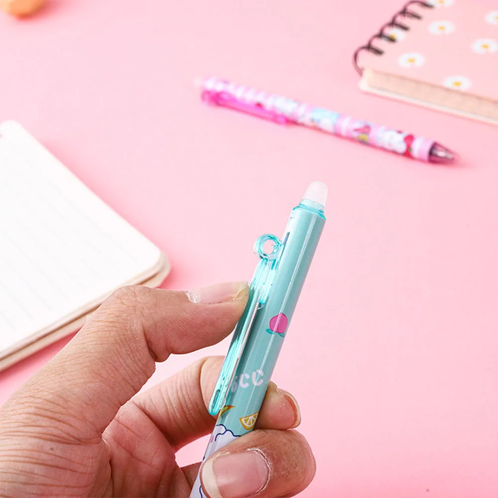 erasable ballpoint pen kawaii Cartoon Erasable Gel Pen and Pen Refills Hand Washable Pen school accessories for girls