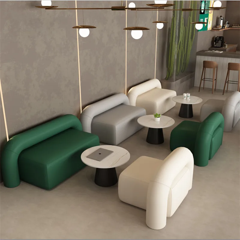 celebrity dessert shop bakery table and chair combination, milk tea shop cafe leisure club negotiation reception booth sofa