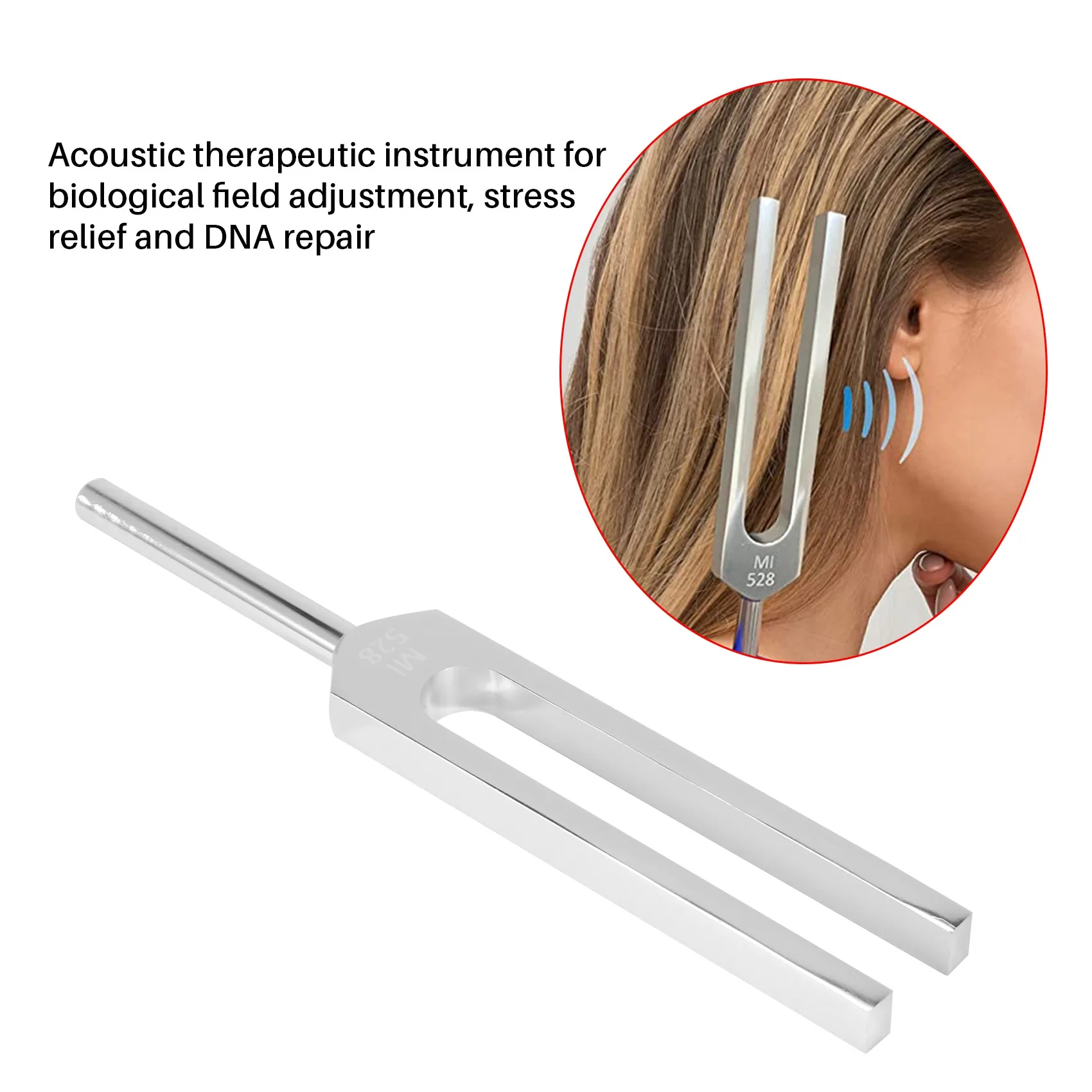 HW Lega di alluminio + diapason in legno Chakra Hammer Ball Diagnostic 528HZ con set di mazze Test del sistema nervoso Diapason Hea