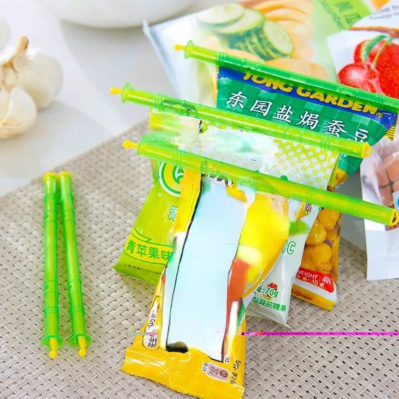 6/8pcs Pack Seal Lock Stick Food Storage Bag Clip Food Seal Stick Plastic Rod Seal Clip Home Kitchen Gadgets Reusable