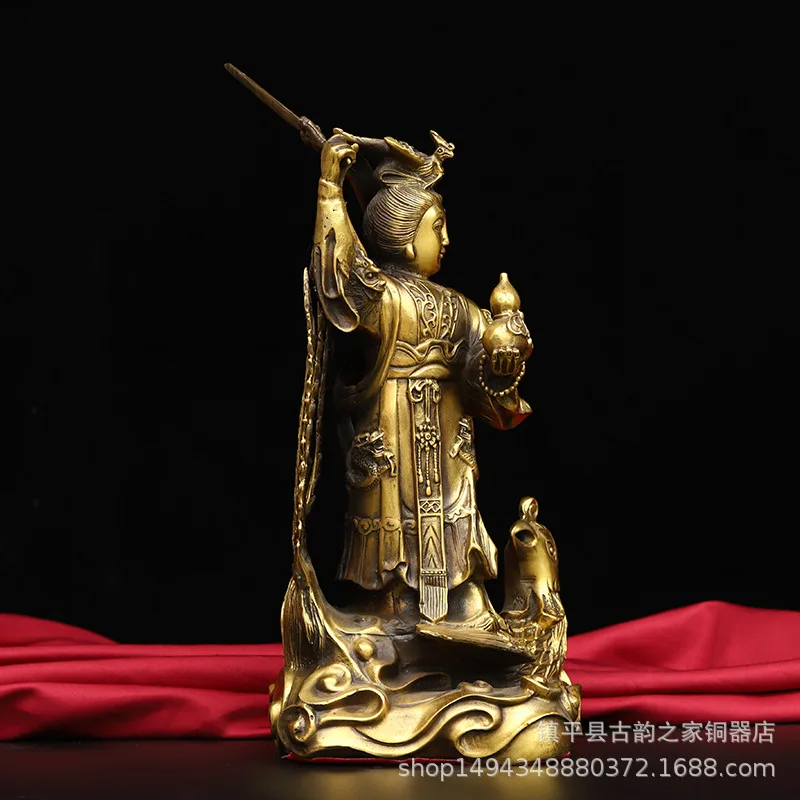 Brass Nine Heavens Immortal Figurine Pure Copper Character Craft Decoration Office Living Room Shop Desktop Ornament