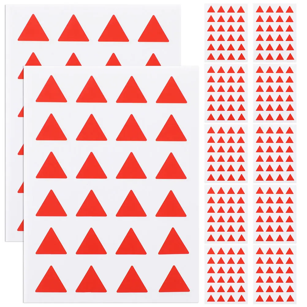 576pcs Triangle Shaped Label Stickers Adhesive Classification Decals For Books Files Notes Diy Marking Labels Notebook